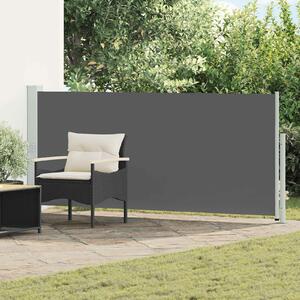 VidaXL Húzható oldalsó napernyő Antracitszürke 500 x 140 cm Poliészter