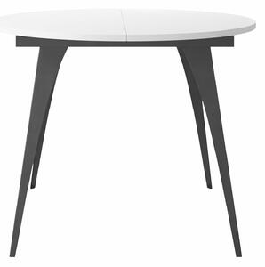 Asztal Oswego 132, 76cm, Fekete, Fehér
