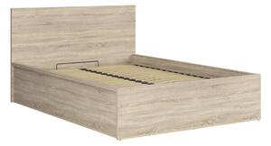 Franciaágy 140 cm Tetrix 8 (sonoma tölgy) (ágyráccsal) (tárolóhellyel)