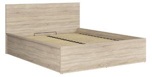 Franciaágy 160 cm Tetrix 11 (sonoma tölgy) (ágyráccsal) (tárolóhellyel)