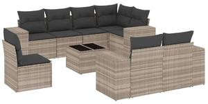 VidaXL Polyrattan Kerti Ülőgarnitúra - 9 részes