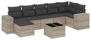VidaXL Polyrattan Kerti Ülőgarnitúra - 8 részes