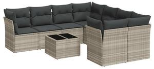 VidaXL Polyrattan Kerti Ülőgarnitúra - 9 részes szett