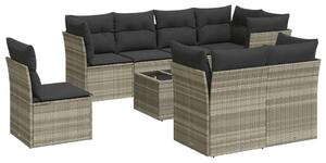 VidaXL Polyrattan Kerti Ülőgarnitúra - 9 részes