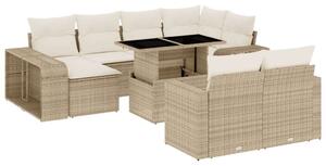 VidaXL Polyrattan Kerti Ülőgarnitúra - 11 részes - Bézs