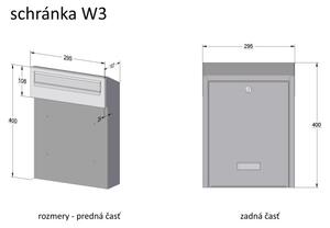 W3 postaláda fekete, Fekete