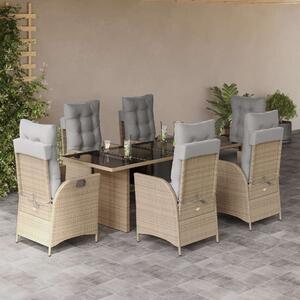 VidaXL Polyrattan Kerti Étkezőgarnitúra - 7 részes