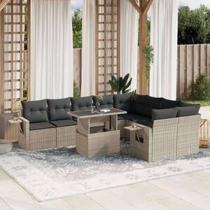 VidaXL Polyrattan Kerti Ülőgarnitúra - 10 részes szett