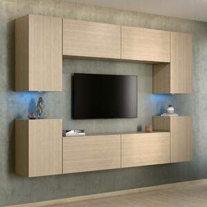 Intenso Concept-26 nappali faliszekrény sor - 240 cm (világos tölgy)