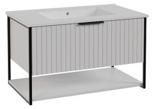 Strama Turf szekrény 79.5x46x47.5 cm Függesztett, mosdó alatti fehér 24.103.77