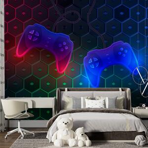 Fotótapéta Játék háttérkép joystickokkal sötét színekben, Fotótapéta absztrakt, w02904 : Uwalls.hu
