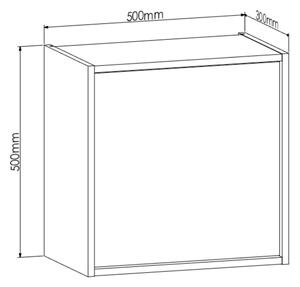 Strama Erin szekrény 50x30x50 cm oldalt függő fehér-tölgy 26.200.77