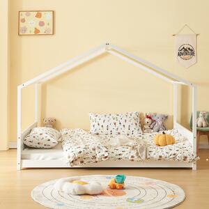 Házikó gyerekágy matraccal Simo 120x200cm fehér