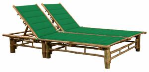 VidaXL Bambusz Napozóágy - 2 személyes - 200x130cm