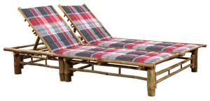 VidaXL Bambusz Napozóágy - 2 személyes - 200x130cm