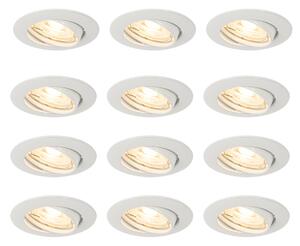 12 db-os beépíthető spotlámpa szett fehér GU10 35 mm - Edu