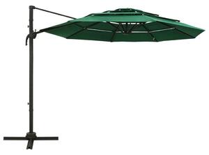 VidaXL Karos Napernyő - Zöld - 3x3m