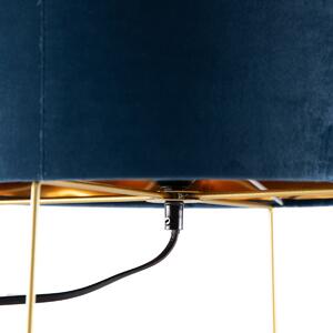 Modern asztali lámpa kék arannyal - Rosalina