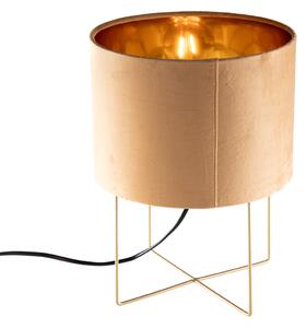 Modern asztali lámpa sárga arannyal - Rosalina
