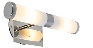 Intelligens fali lámpa króm IP44 incl. 2 WiFi G9 - Fürdőkád