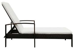 Napozóágy - Barna Polyrattan - 195cm