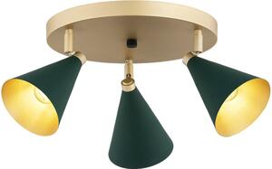 Argon Lucinda mennyezeti lámpa 3x7 W zöld-arany 6245