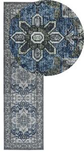 Szürke és kék futószőnyeg 80 x 300 cm KOTTAR
