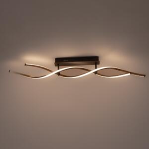 Design mennyezeti lámpa arany hosszúkás, LED-del szabályozható - Zina