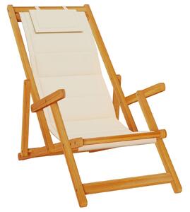 VidaXL Tengerparti szék párnával 2 pcs Barna Tömör Akácfa