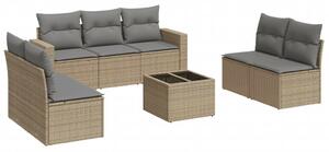VidaXL Polyrattan Kerti Ülőgarnitúra - 8 részes - Bézs