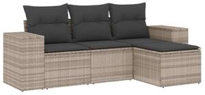 VidaXL Polyrattan Kerti Ülőgarnitúra - 4 részes