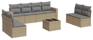 VidaXL Polyrattan Kerti Ülőgarnitúra - Bézs - 9 részes