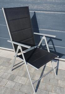 Összecsukható kerti szék - fekete
