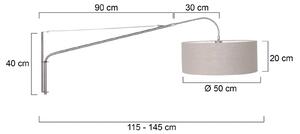 Textil fali világítás Elegant Classy ezüst/iszap