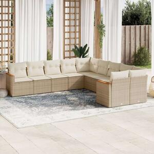 VidaXL Polyrattan Kerti Ülőgarnitúra - 10 részes - Bézs