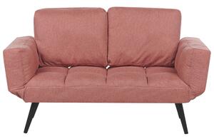 Rózsaszín kárpitozott kanapéágy BREKKE