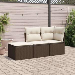 VidaXL 3 részes Polyrattan Kerti Ülőgarnitúra - Barna