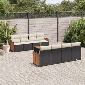 VidaXL Kerti Ülőgarnitúra - Polyrattan - 9 részes