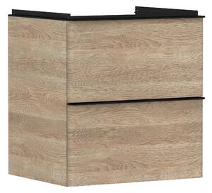Hansgrohe Xelu Q szekrény 58x49.5x60.5 cm Függesztett, mosdó alatti fekete-tölgy 54025670