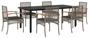 VidaXL Polyrattan Kerti Étkezőgarnitúra - 7 részes