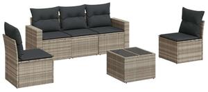 VidaXL Polyrattan Kerti Ülőgarnitúra - 6 részes
