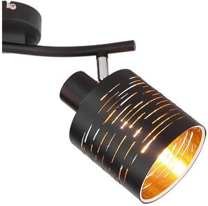 Globo Lighting Tunno mennyezeti lámpa 2x15 W fekete-arany 15342-2