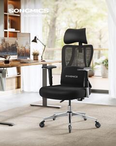 SONGMICS ergonomikus irodai szék állítható támasztékkal tintafekete