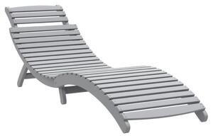 VidaXL 2 db szürke tömör akácfa napágy 184 x 55 x 64 cm