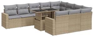 VidaXL Polyrattan Kerti Ülőgarnitúra - Bézs - 11 részes