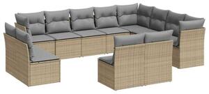 VidaXL Polyrattan Kerti Ülőgarnitúra - 12 részes - Bézs