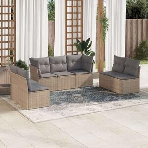 VidaXL Polyrattan Kerti Ülőgarnitúra - 7 részes - Bézs