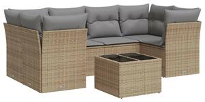 VidaXL Polyrattan Kerti Ülőgarnitúra - 7 részes - Bézs