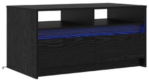 VidaXL Dohányzóasztal fiókkal Fekete tölgy 90 x 50 x 45 cm Faanyag