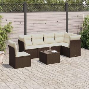 VidaXL Polyrattan Kerti Ülőgarnitúra - 7 részes